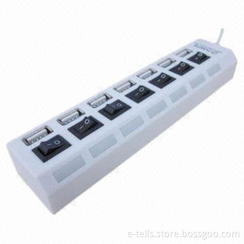 7-port USB Hub with 100 to 240V Input